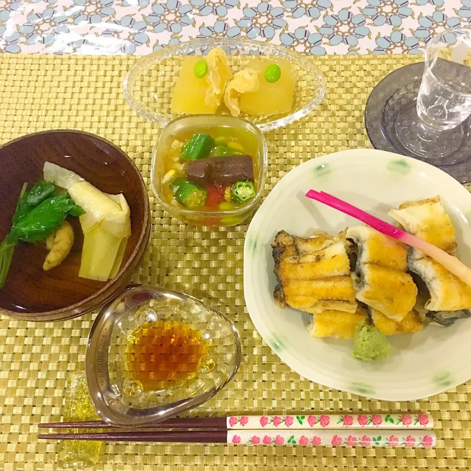 土用の丑の日の夕食は鰻の白焼きに肝吸いも😉|Seikoさん