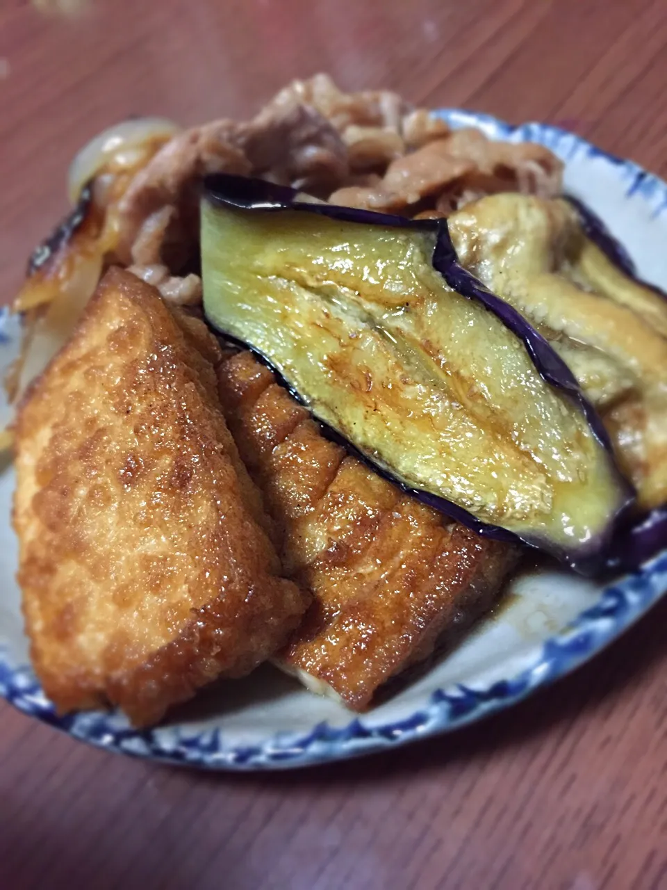 豚バラ・厚揚げ・茄子の蒲焼き風|まるちゃんさん