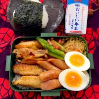 Snapdishの料理写真:中1男子のお弁当|micaさん