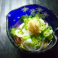 Snapdishの料理写真:烏賊オクラ🎵