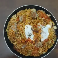 Meatball Pasta with poach egg #Pasta|HUI QINさん