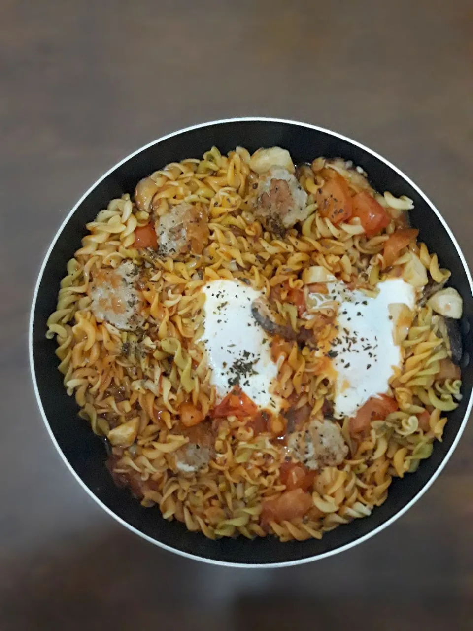 Meatball Pasta with poach egg #Pasta|HUI QINさん