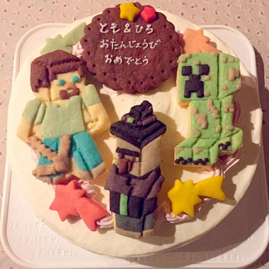 マインクラフト#マインクラフト#バースデーケーキ#お誕生日ケーキ#デコレーションケーキ #ケーキ#クッキー#国産小麦粉使用|サント*シャペルさん