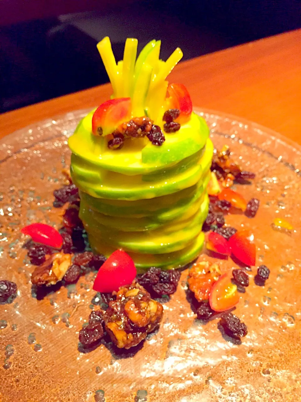 Snapdishの料理写真:Green apple, walnut ms, raisins, celery & cucumber salad with mango yogurt dressing|Sky Blueさん