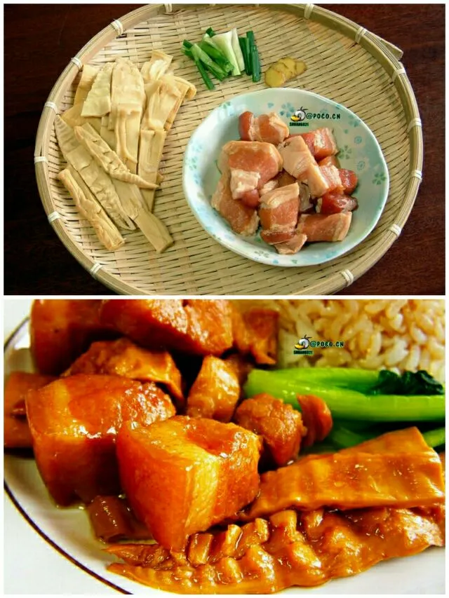 braised pork belly with dried bamboo shoots|steven z.y.さん