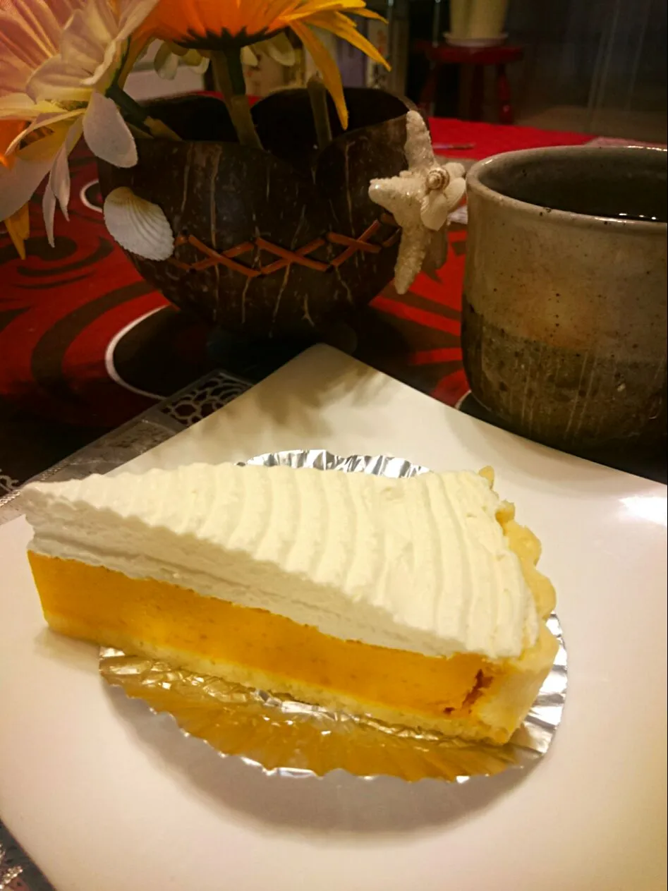 Snapdishの料理写真:かぼちゃのタルト🍰(^^)v|ナムナムさん