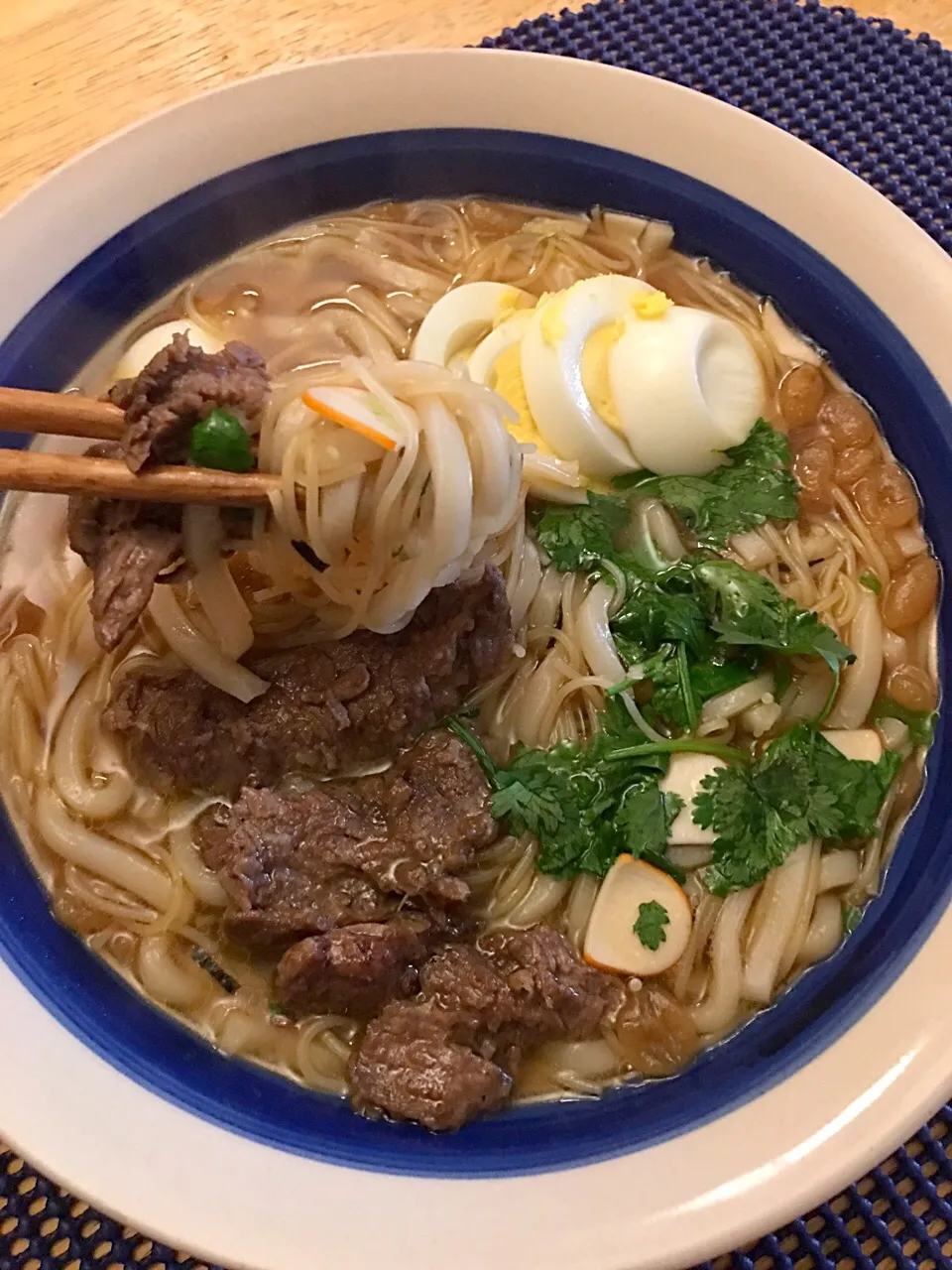 Beef Udon & Vermicelli Noodle soup #udon #beef #noodlesoup|🌺IAnneさん