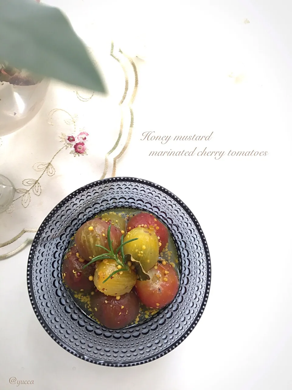 Snapdishの料理写真:izoomさんの料理 プチトマトのハニーマスタードマリネ 【Honey mustard marinated cherry tomatoes】|yucca@さん