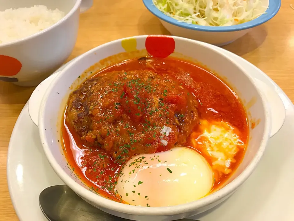 うまトマハンバーグ定食ライスミニ|マハロ菊池さん