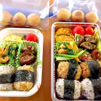 Snapdishの料理写真:ピーマンの肉詰め弁当|めぎゅさん