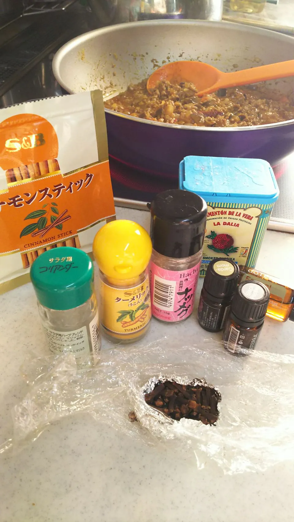 Snapdishの料理写真:👳あるものスパイス de キーマカレー|Mihoさん