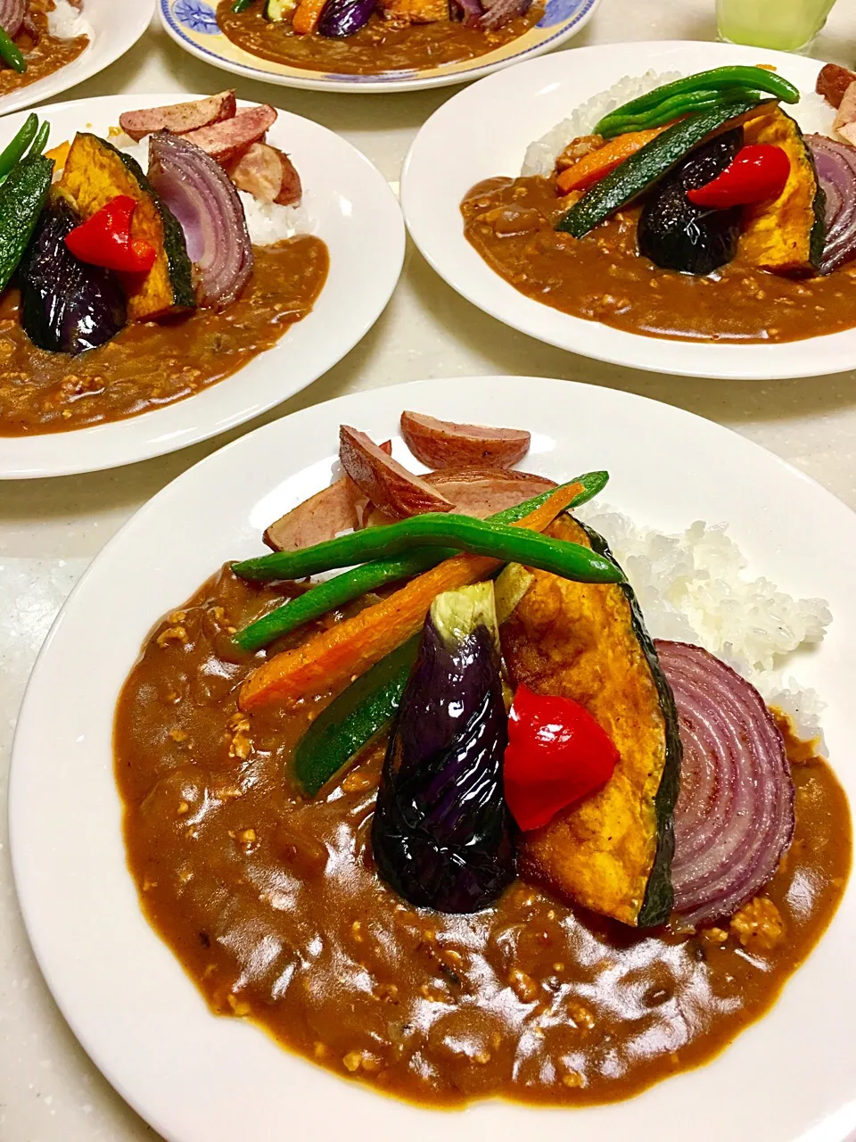 夏野菜カレー大き目いっぱい野菜|大久保 掬恵さん