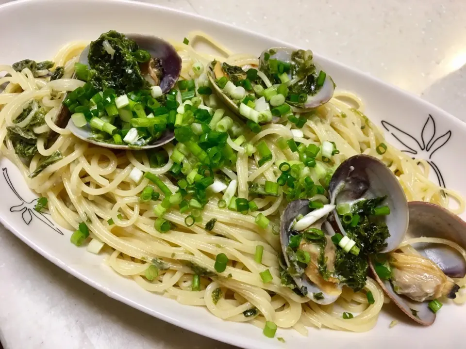 アサリとアオサ海苔のクリームパスタ|大久保 掬恵さん