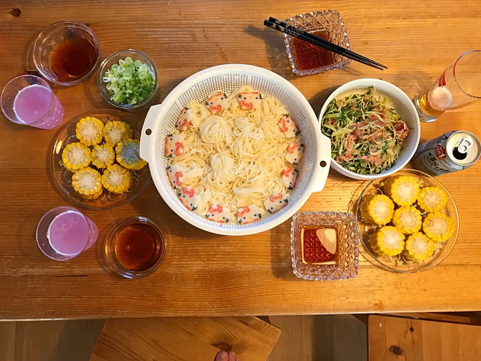 Snapdishの料理写真:ヤマサの昆布つゆで素麺☺︎|うたさぶろうさん