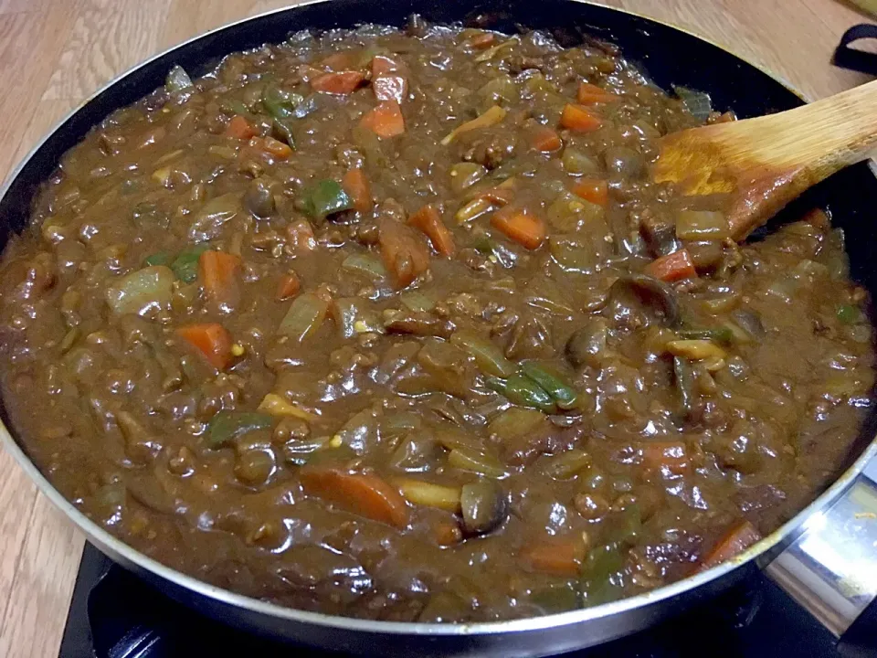 夏野菜のキーマカレー♪(๑ᴖ◡ᴖ๑)♪|ちゃびきゅさん