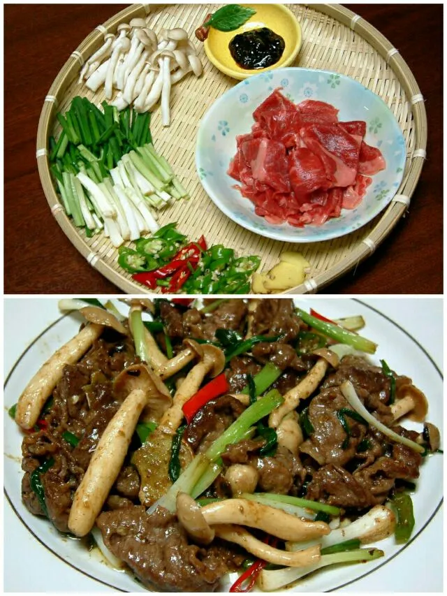 stir-fried beef in black bean sauce|steven z.y.さん