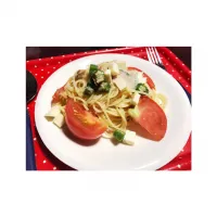 Snapdishの料理写真:トマトとオクラの冷製パスタ|sakinaさん