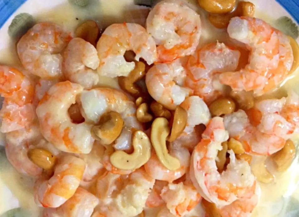 Stir-fried honey cashew shrimp|Indie Starさん