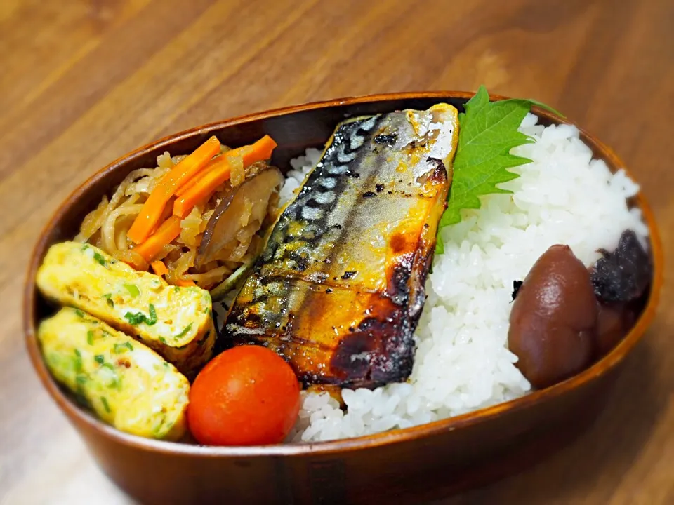 鯖の塩焼きお弁当|ぷたさん