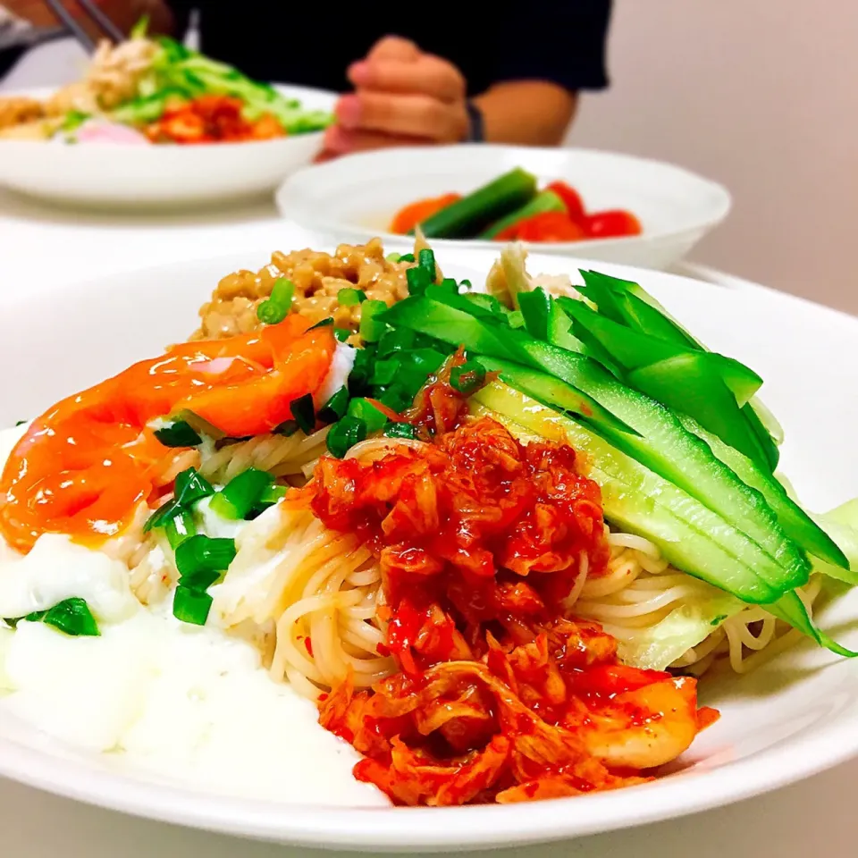 温玉納豆キムチ冷麺|にこりんさん