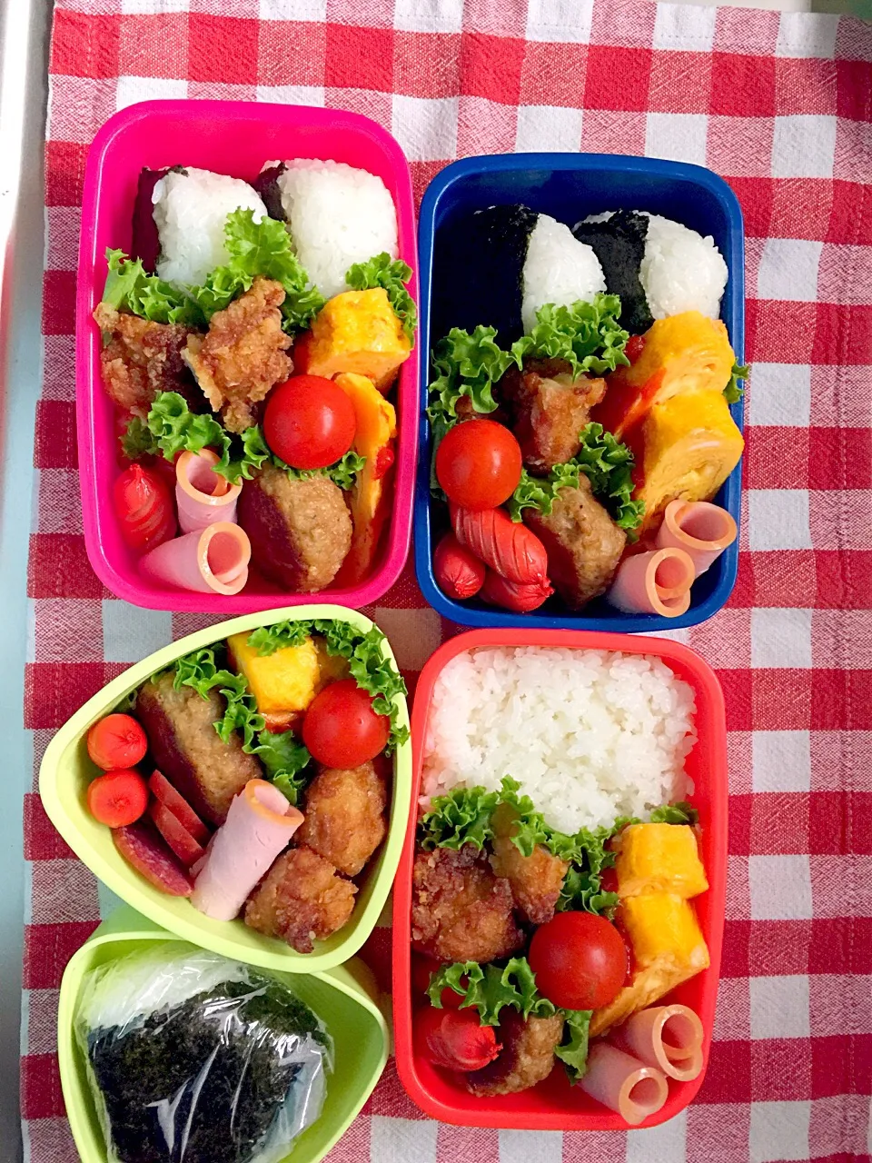 中2三女  吹部お弁当🍱
小4  小3  小1  児童館お弁当🍱|しげっちさん