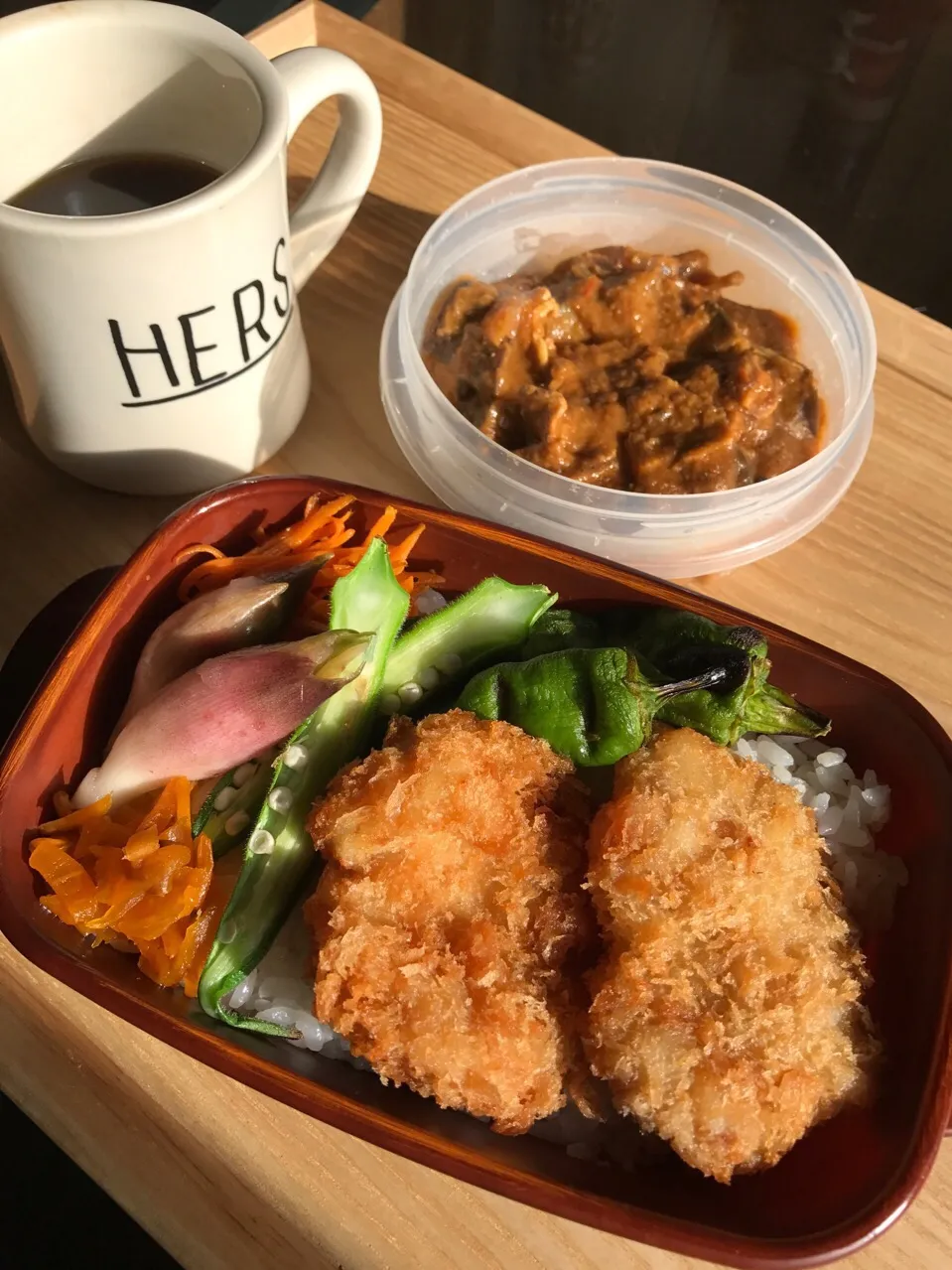 ひと口ヒレカツカレー弁当|二キィさん