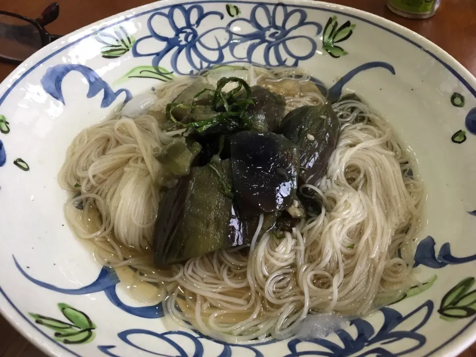 干しエビと茄子の煮物 &素麺|sakuramochiさん