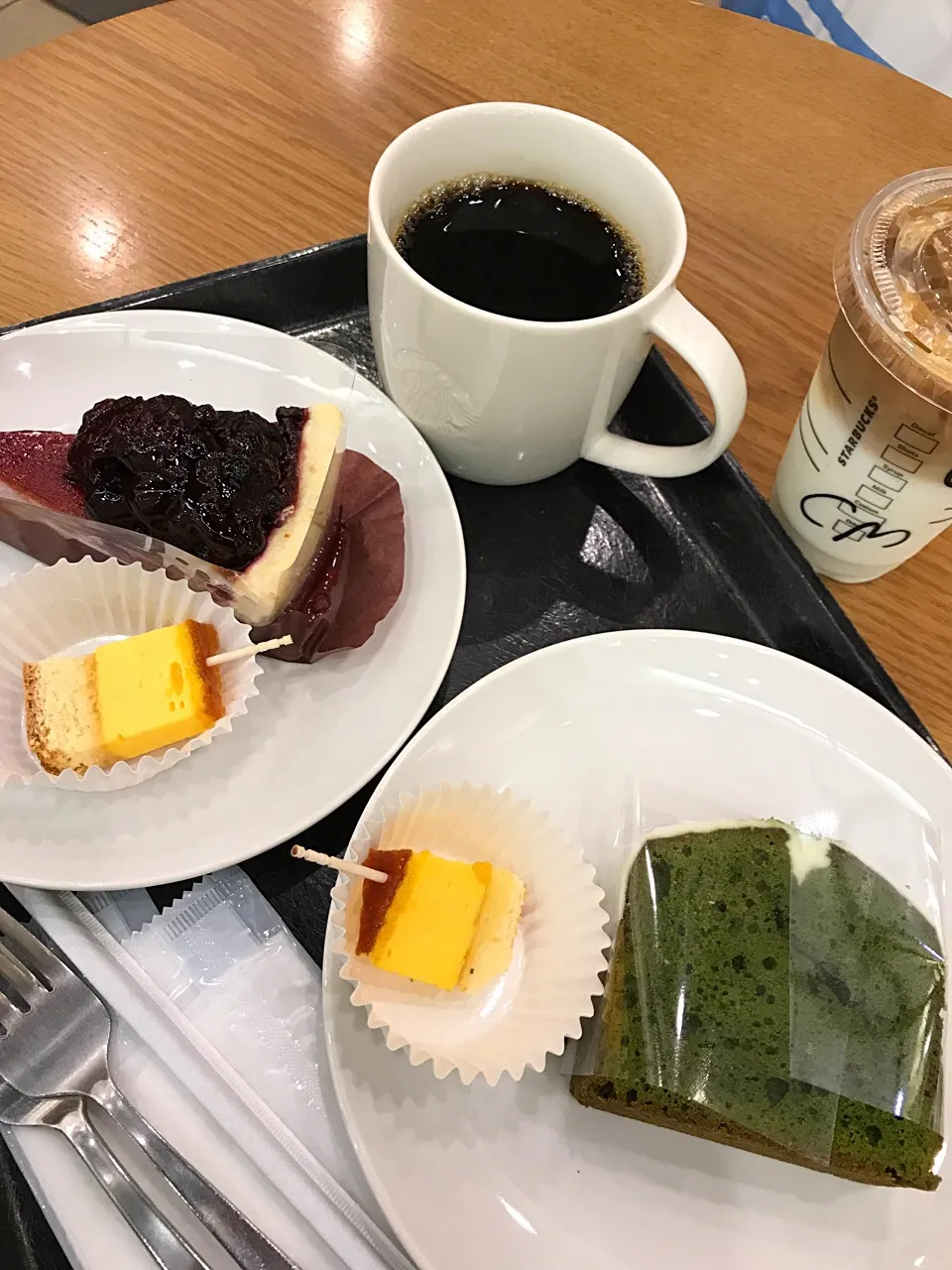 スタバ
抹茶ケーキにブルーベリーチーズケーキ|sakiさん