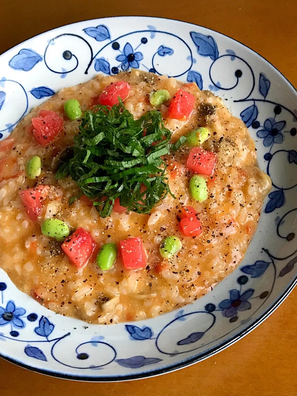 フレッシュトマトの味噌リゾット🍅|Miki (^_−)−☆さん