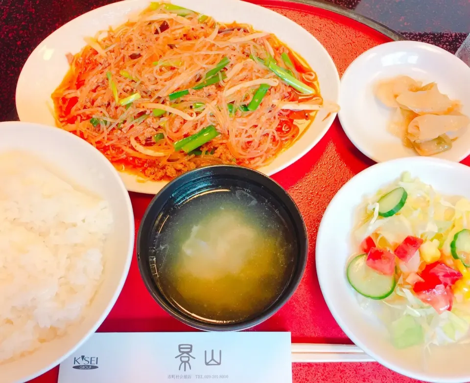 麻婆春雨定食|ももこさん