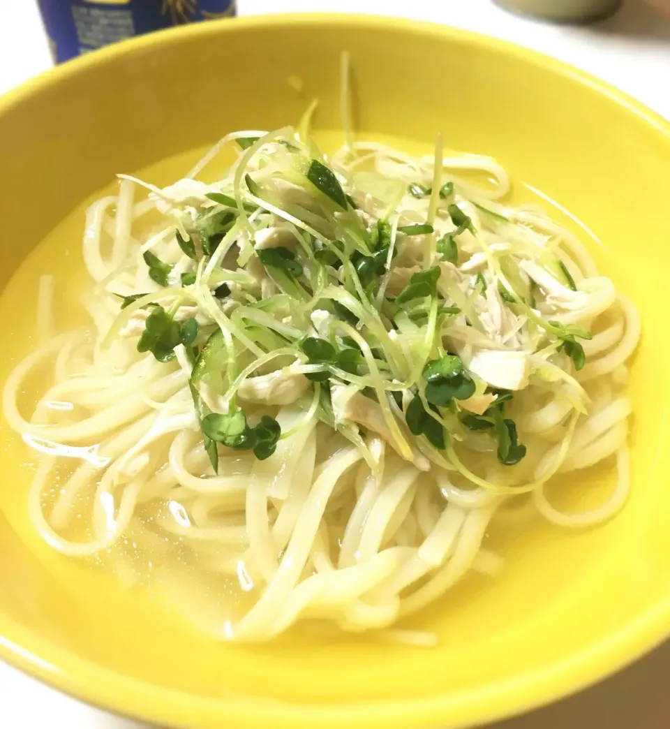 Snapdishの料理写真:鶏塩ぶっかけうどん|yukoさん