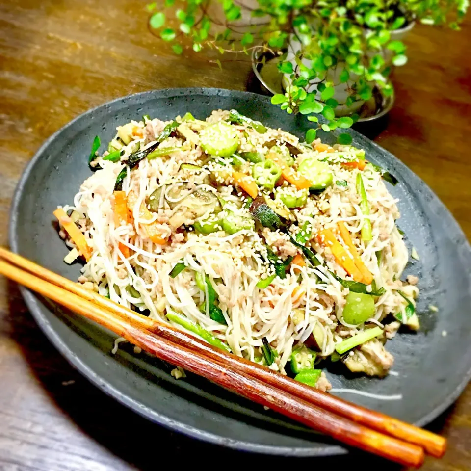 坦々焼き素麺|富士子🍒🐰🍓さん