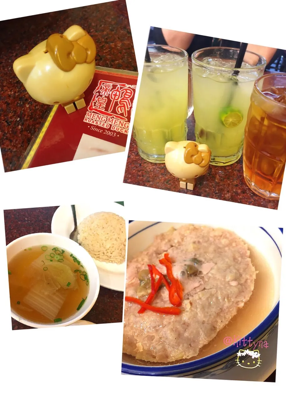 🍋🍹
❄️Ice Chinese tea🍃
🍚Oil rice
"Hakka"steamed minced pork🐷|🎀Kittyna🌸さん