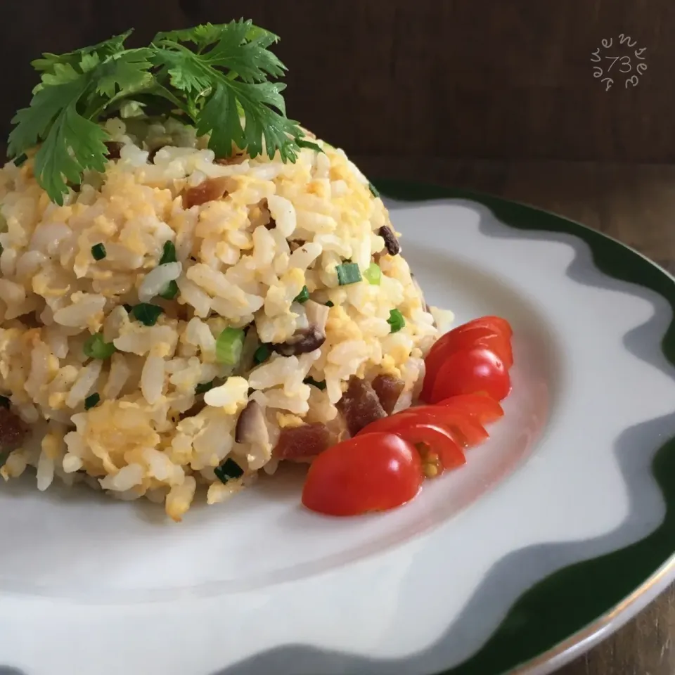 燻製奈良漬と椎茸の炒飯ʕ-̼͡-ʔ|七海さん