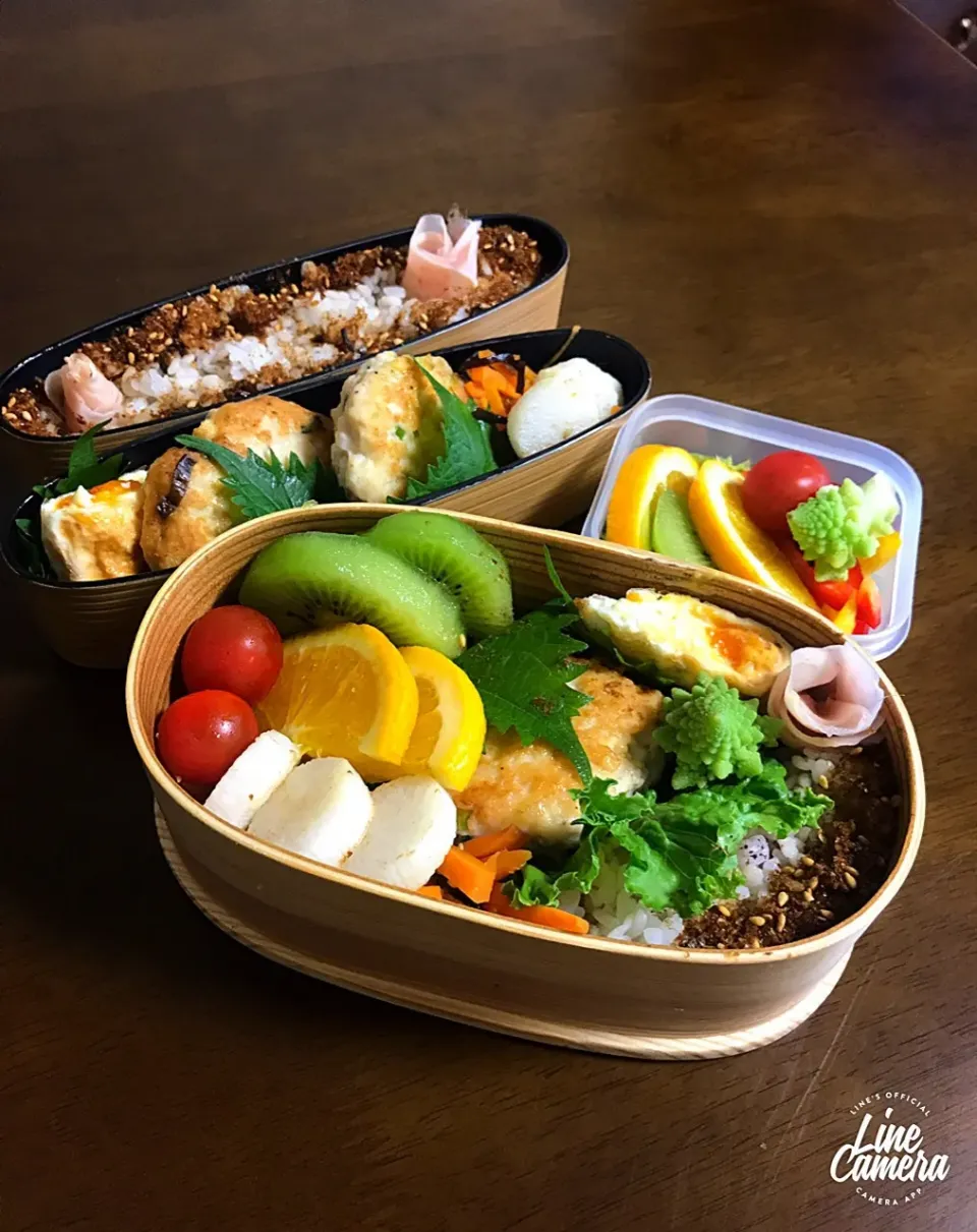 今日の2人のお弁当🍱♪豆腐ハンバーグ|とんちんさん