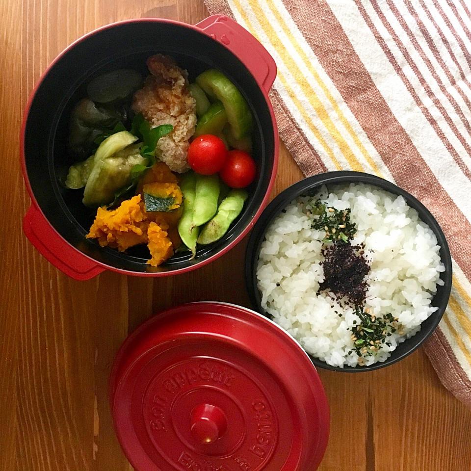🍆🍆2種のナスの作り置き弁当🍆🍆
夏はついついナスを大量買い😚ジュワうま

#ココポット #弁当 #お弁当 #お弁当記録 #オベンタグラム #bento #lunch #japan #なすの煮浸し