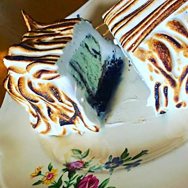 mint chocolate baked alaska|CHUENCHAIさん