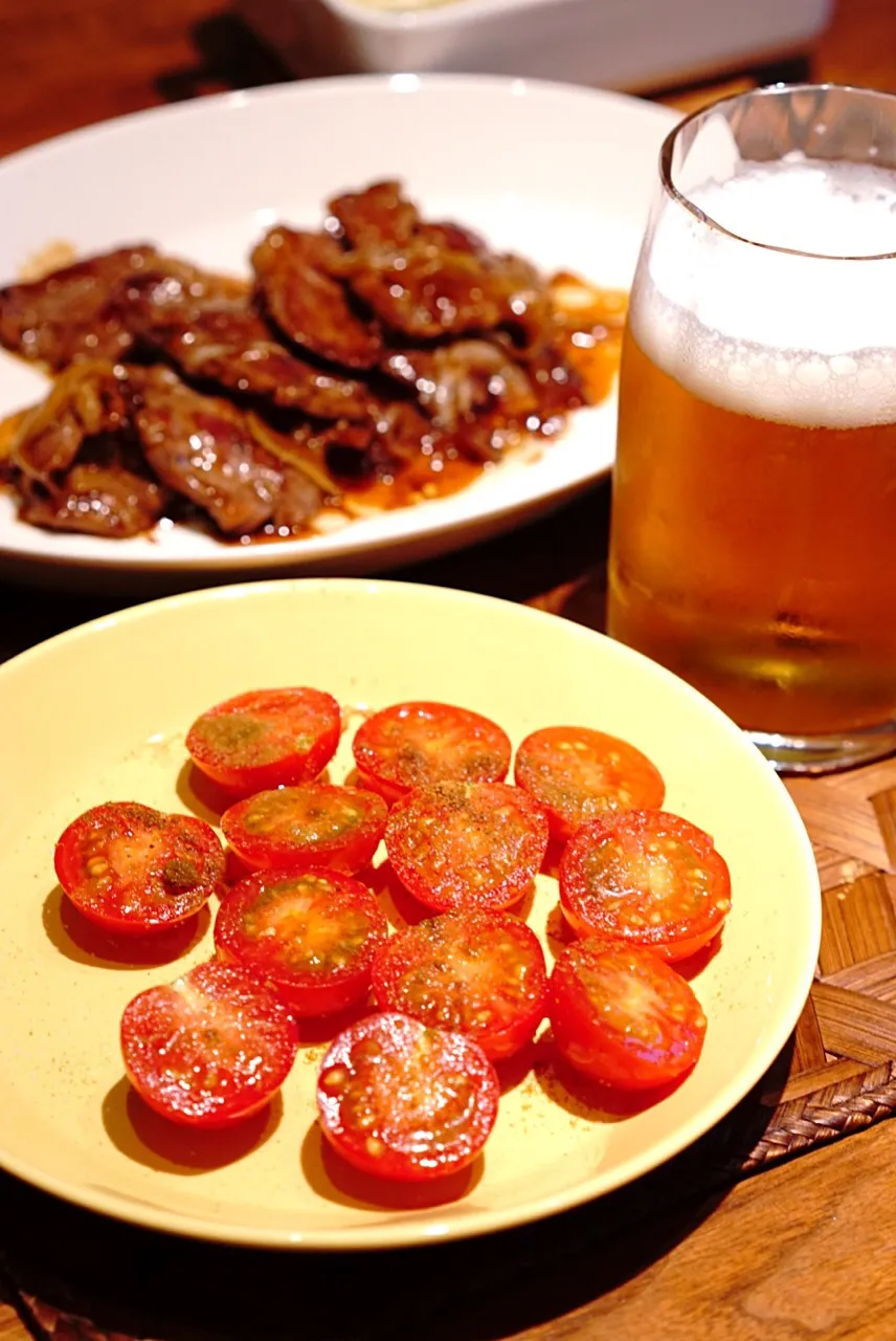 七海さんの料理 冷やしトマト🍅インド風からの一人呑みスタート〜🍺🍷|てつやさん