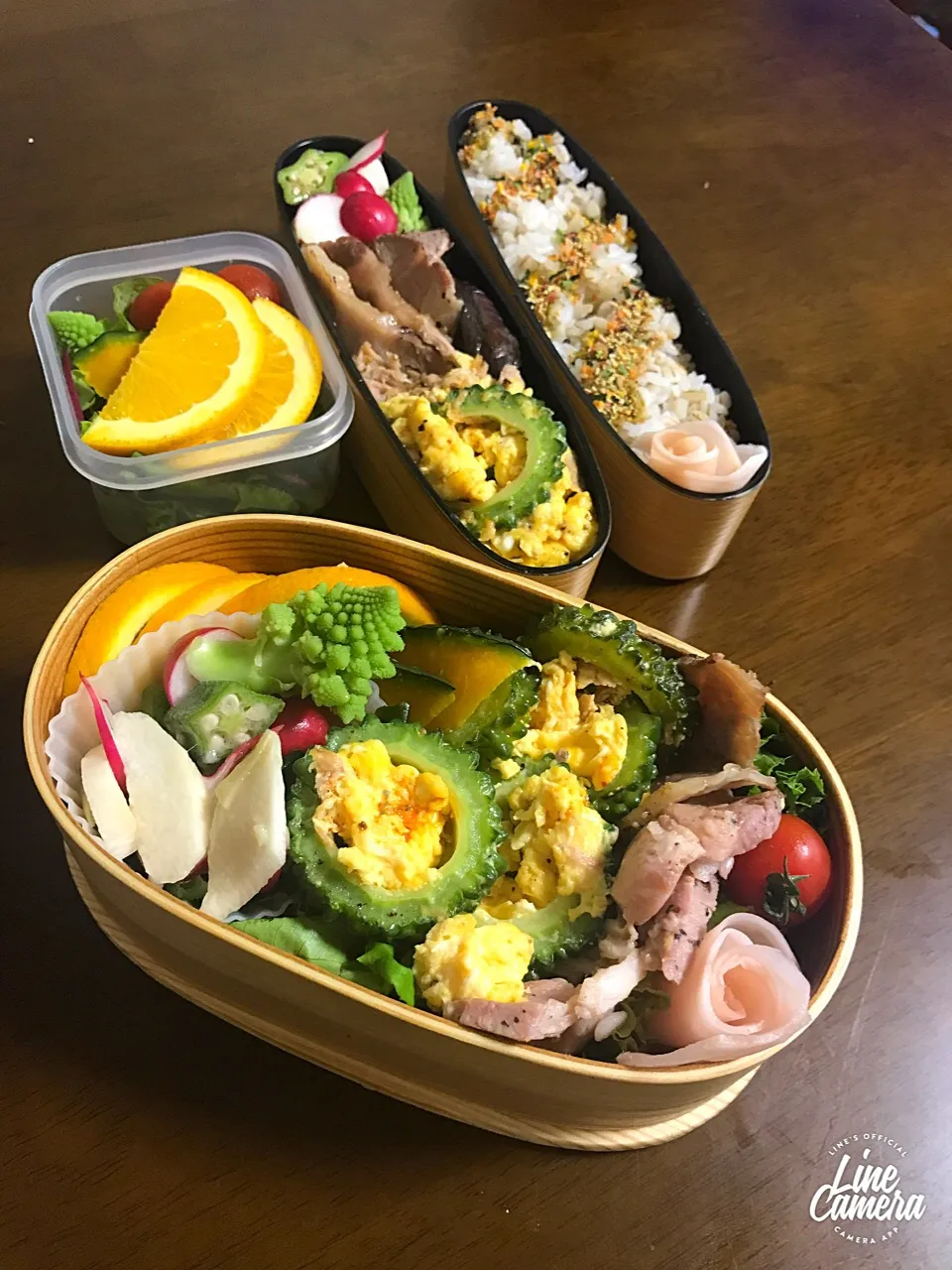 今日の2人のお弁当🍱♪週末恒例お片づけ弁当🍱#このはさんの料理 #ゴーヤとツナたまのピリ辛マヨソテー♪|とんちんさん