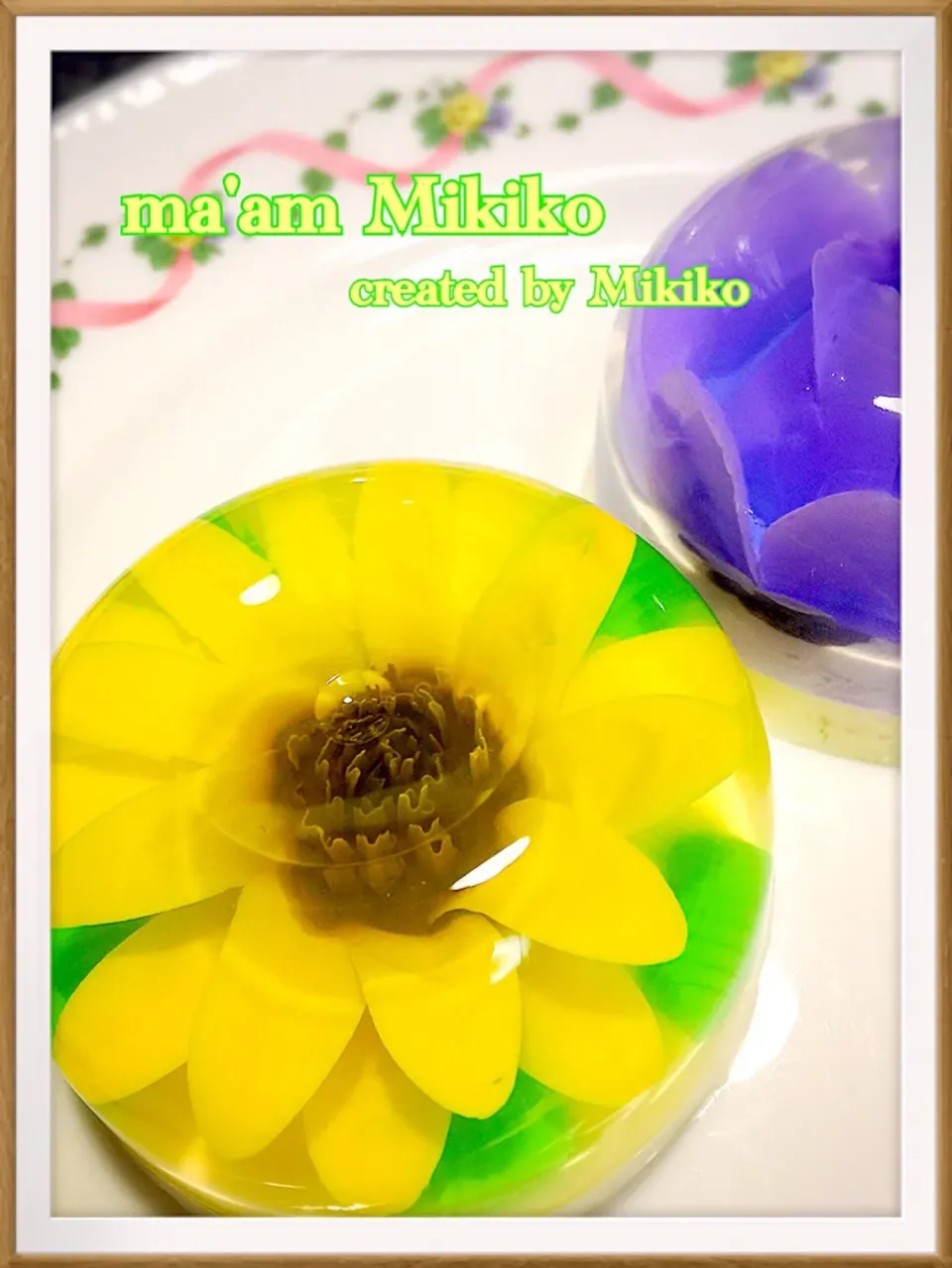 Snapdishの料理写真:Sunflower jelly cake|マダァムMikikoさん