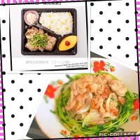 Snapdishの料理写真:液体塩こうじで🎵豚肉と豆苗炒め♪