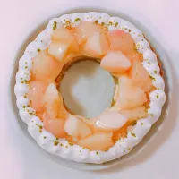 Snapdishの料理写真:peach wreath tarte 🍑 #peach #wreathtarte #tarte|sayaさん