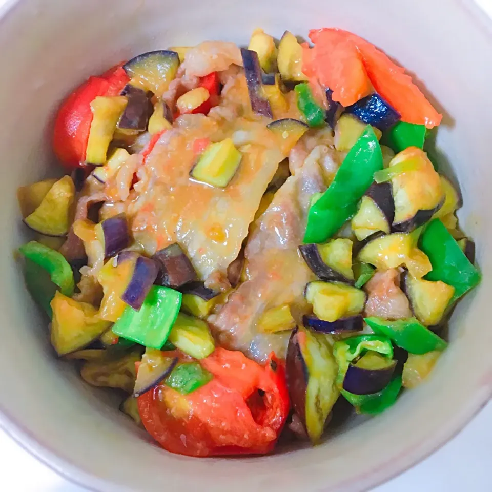 Pork and summer vegetables on rice|Yukiさん