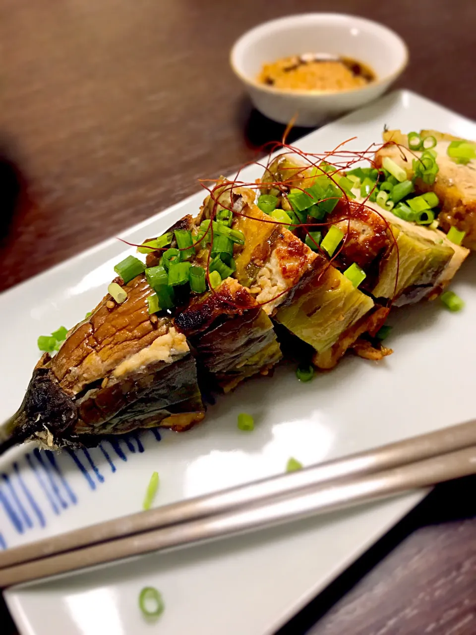 茄子のつくね挟み焼き♪餃子風♪|るん♪さん