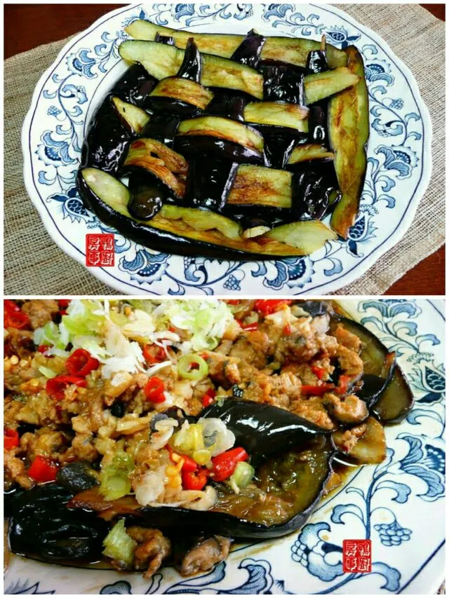 egg plant with spicy minced pork topping|steven z.y.さん