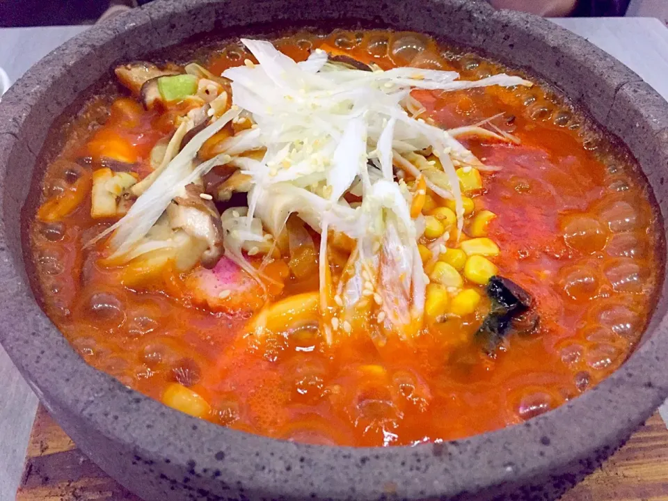 Tenchi udon with assorted vegetables in tomato soup|Sky Blueさん