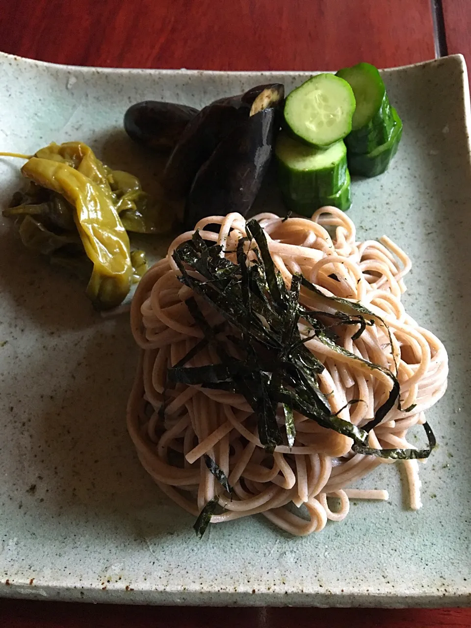 蕎麦と夏野菜の付け合わせ☆|らんさん