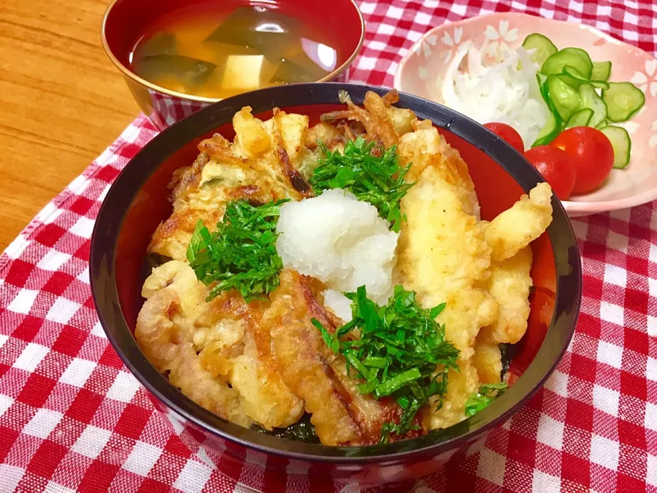 アカイカたっぷり、天丼〜♪|あんちゃんさん