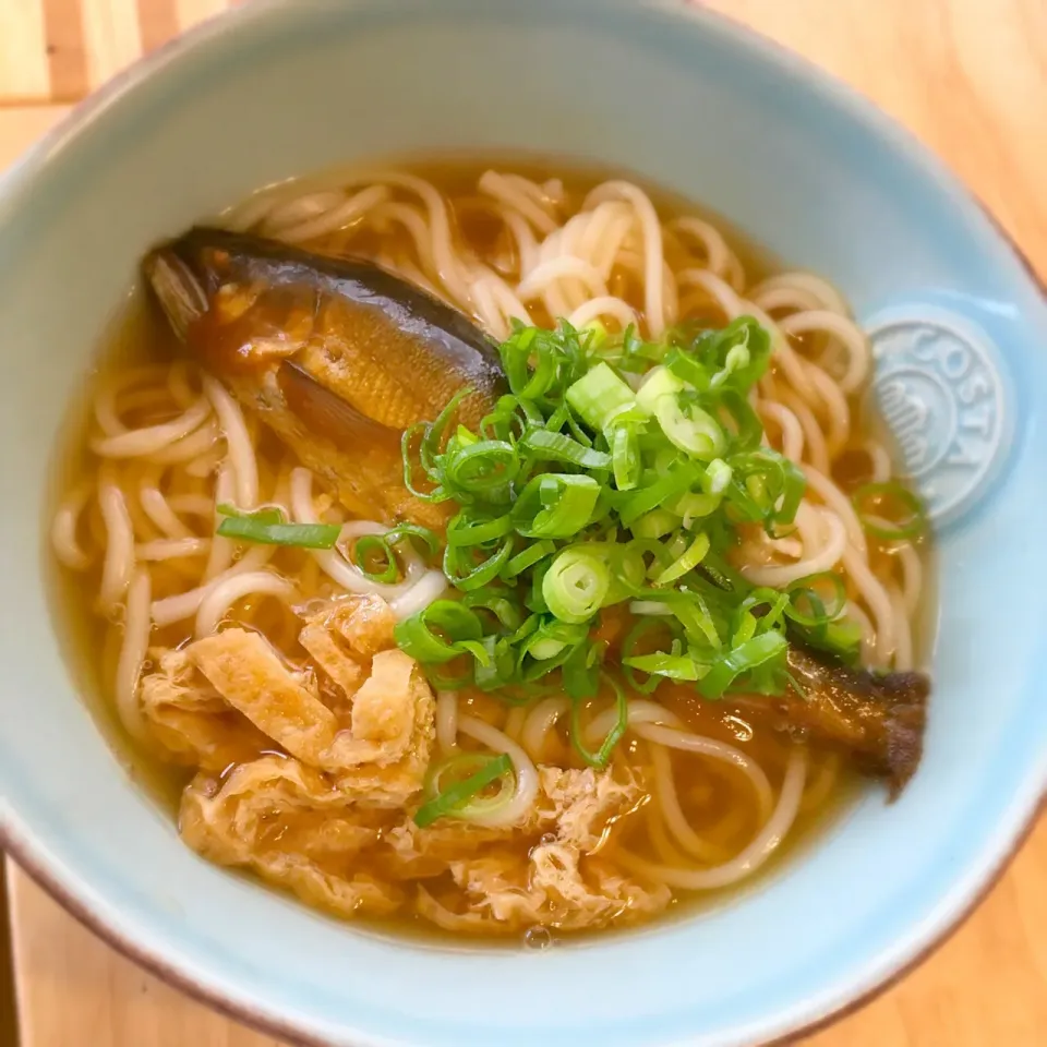 Snapdishの料理写真:鮎の甘露煮乗せた煮麺💕|key♪さん