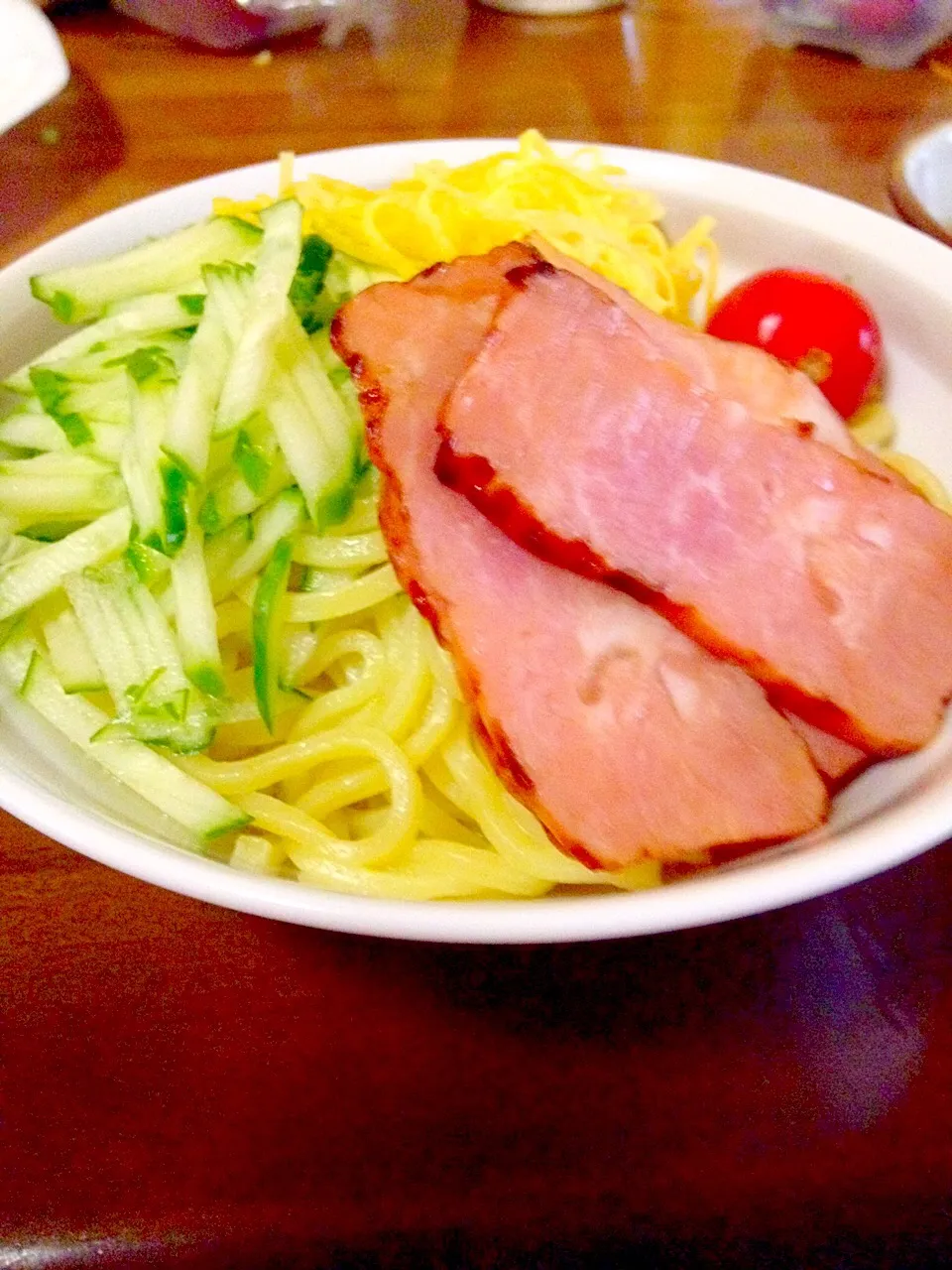 冷しつけ麺🎵太麺でね〜🤗|まいりさん